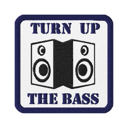 Turn up the BASS Embroidered Iron on Rave Patches