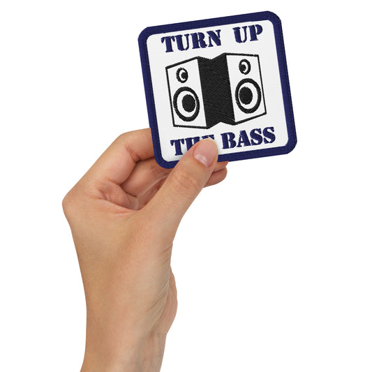 Turn up the BASS Embroidered Iron on Rave Patches