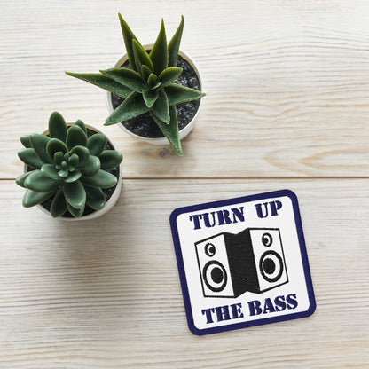 Turn up the BASS Embroidered Iron on Rave Patches