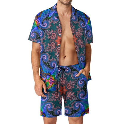 Fractals Psychedelic Men's Rave Outfit Set