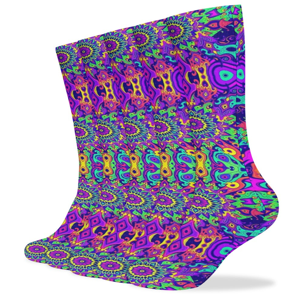 5 Pack Sweat-Proof Odor-Resistant Breathable Large Socks