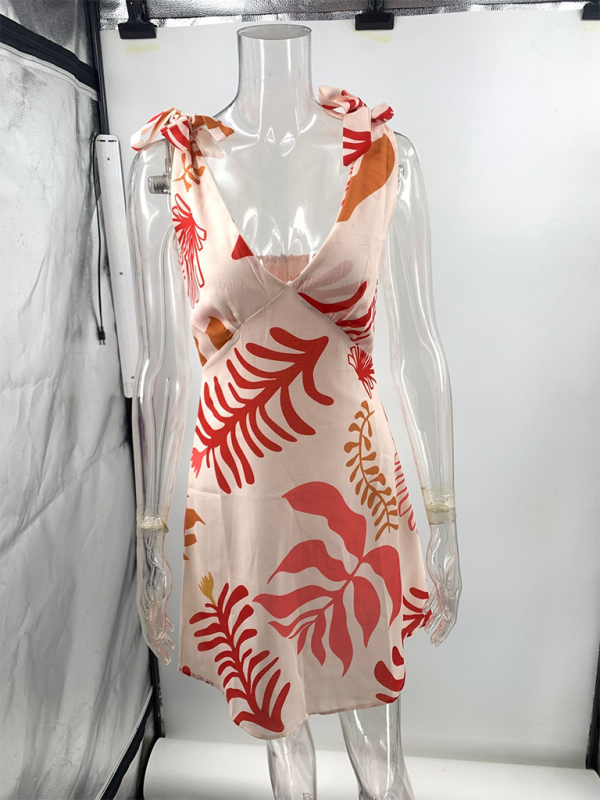 Women's sexy printed short dress