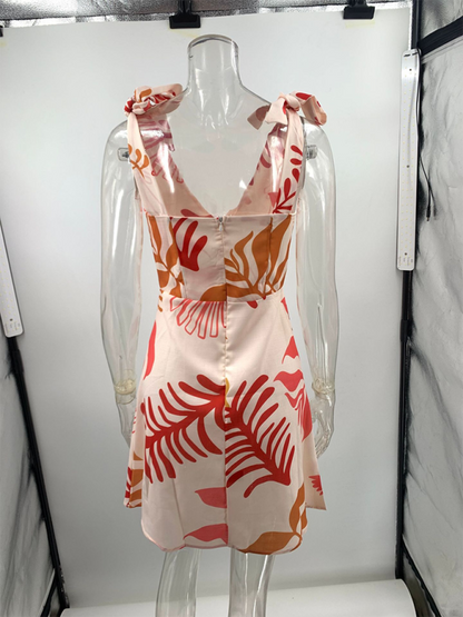 Women's sexy printed short dress