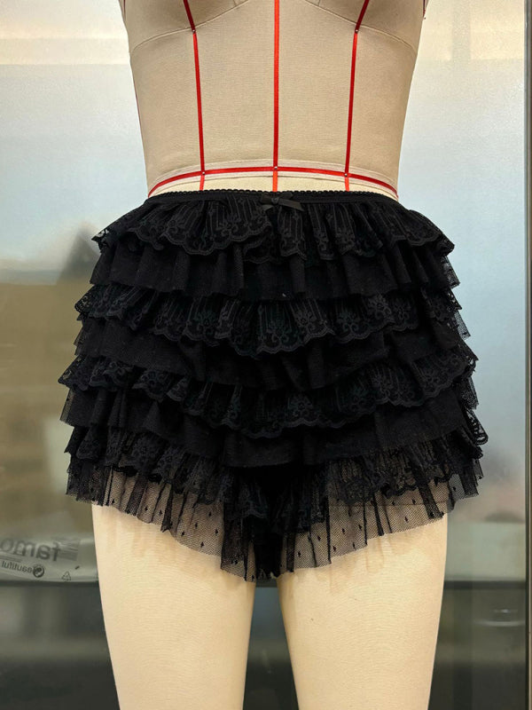 Twerk Shorts Ruffled Wavy Low Rise