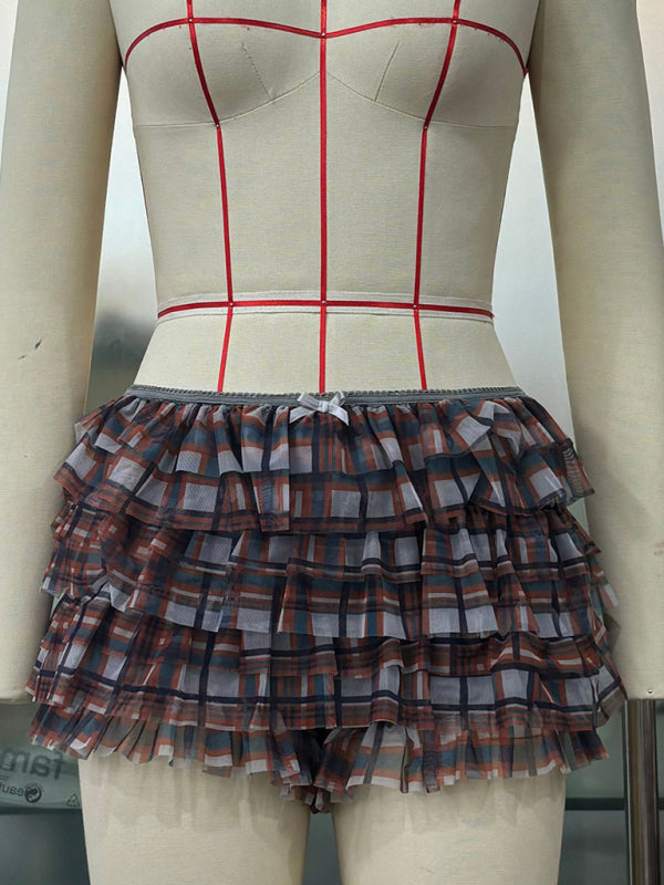 Twerk Shorts Ruffled Wavy Low Rise