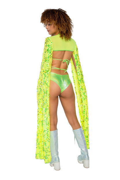 Shimmer Strap Triangle Top & Short 2pc Bikini Set