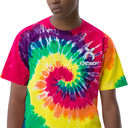 Excision Embroidery Tie Dye Rave T-Shirt for Headbanger Men Women Unisex