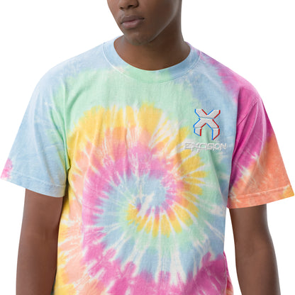 Excision Embroidery Tie Dye Rave T-Shirt for Headbanger Men Women Unisex