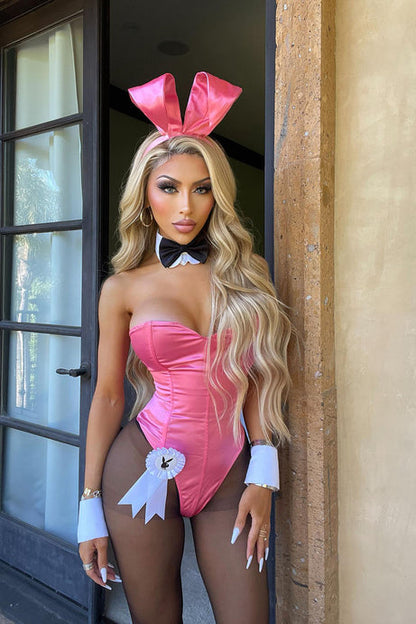 Classic Playboy Bunny Costume Deluxe 8pc Sexy Halloween Costume