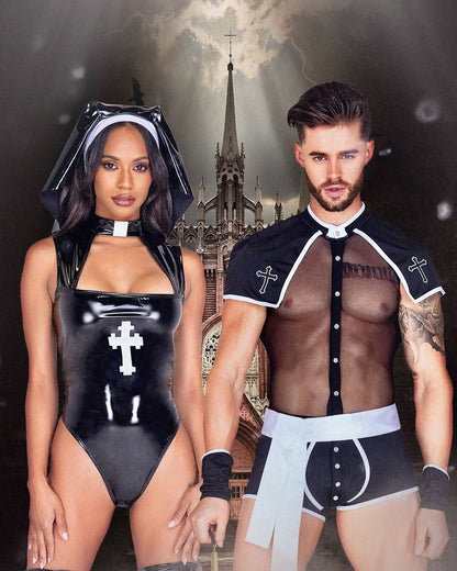 Misbeheaven Nun Costume 2pc Set