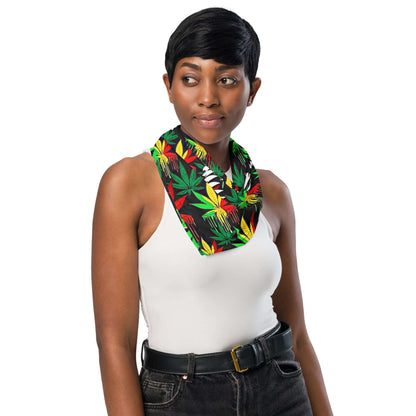 weed and teeth bandana