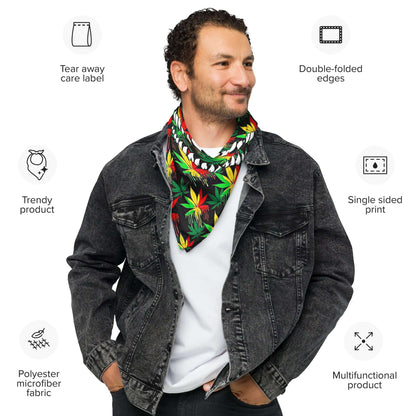 weed and teeth bandana